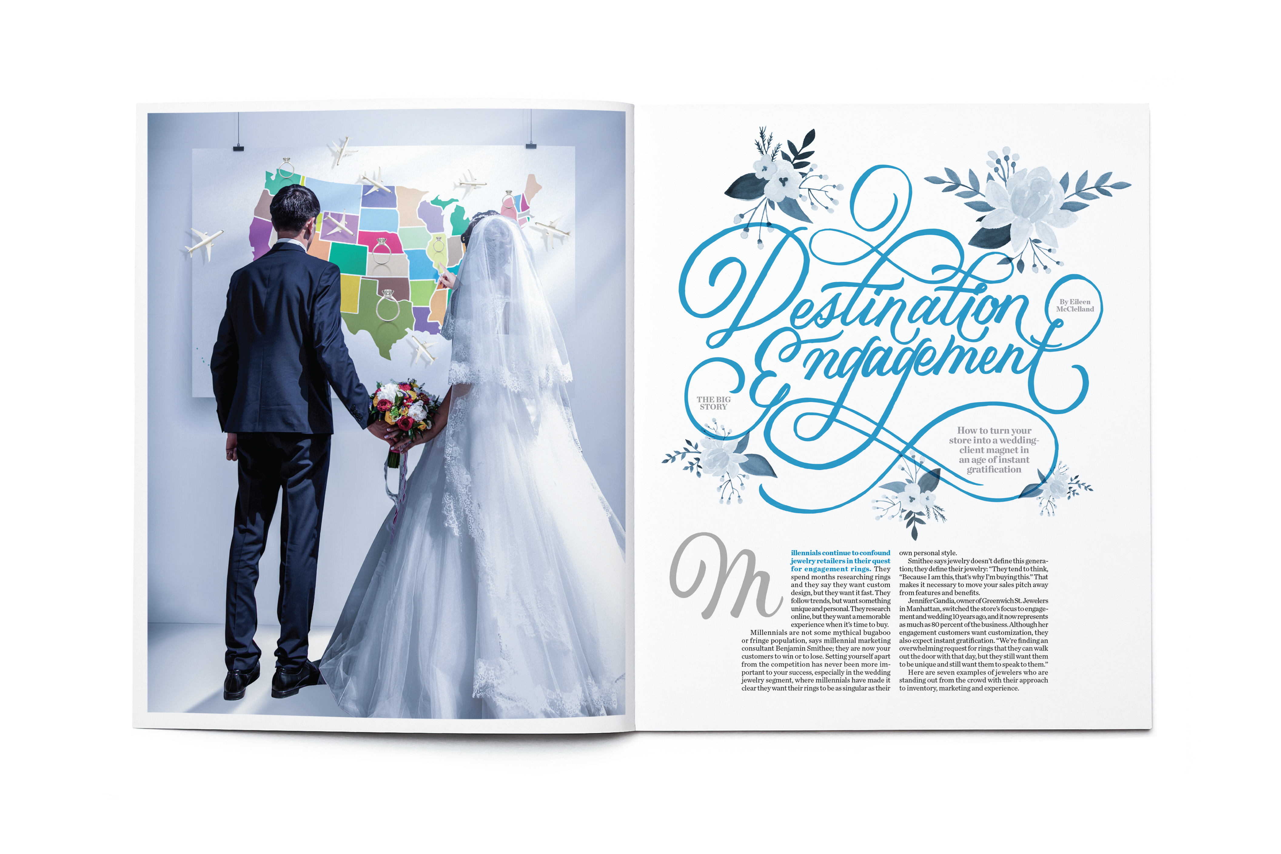 Blank open magazine isolated