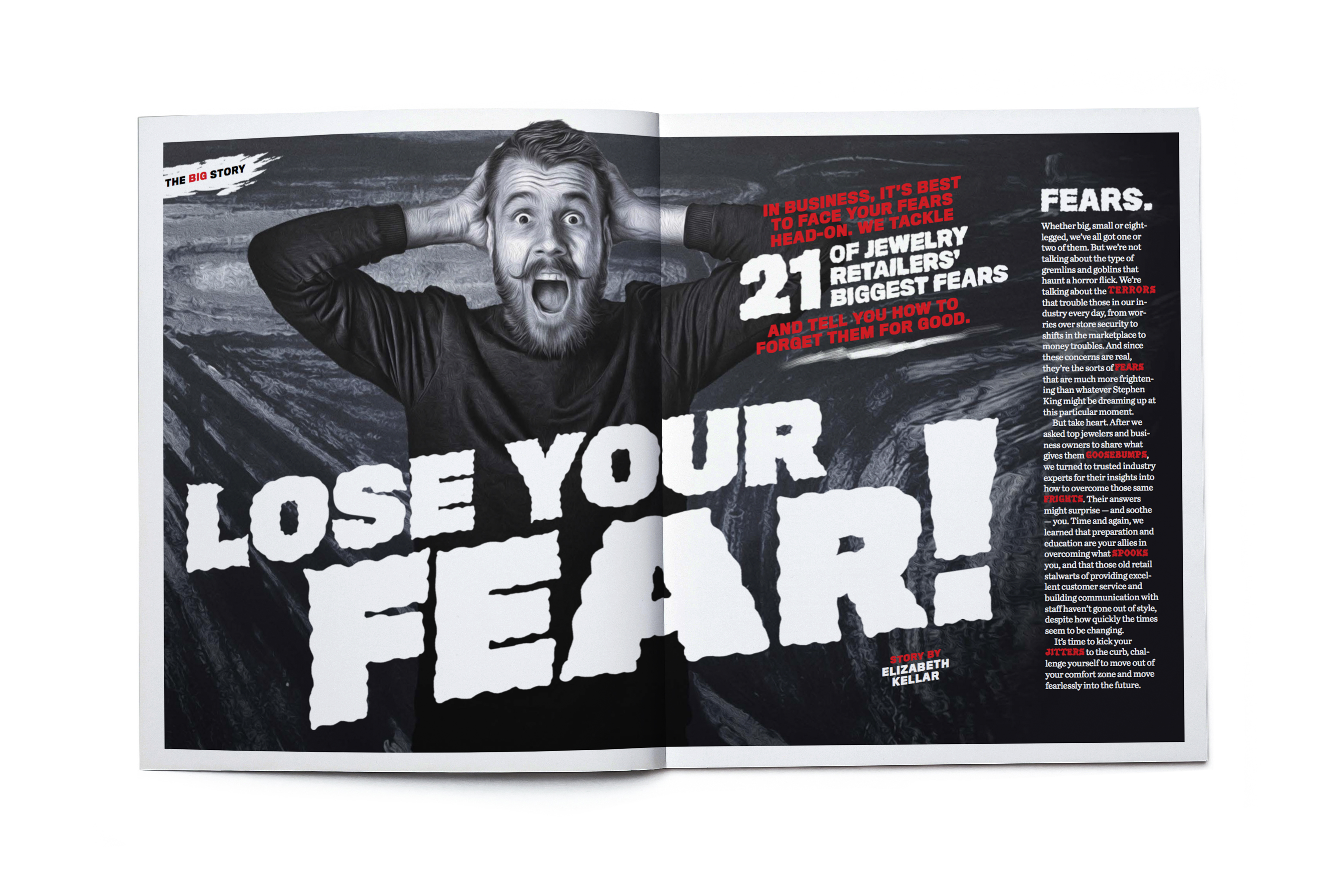 Blank open magazine isolated