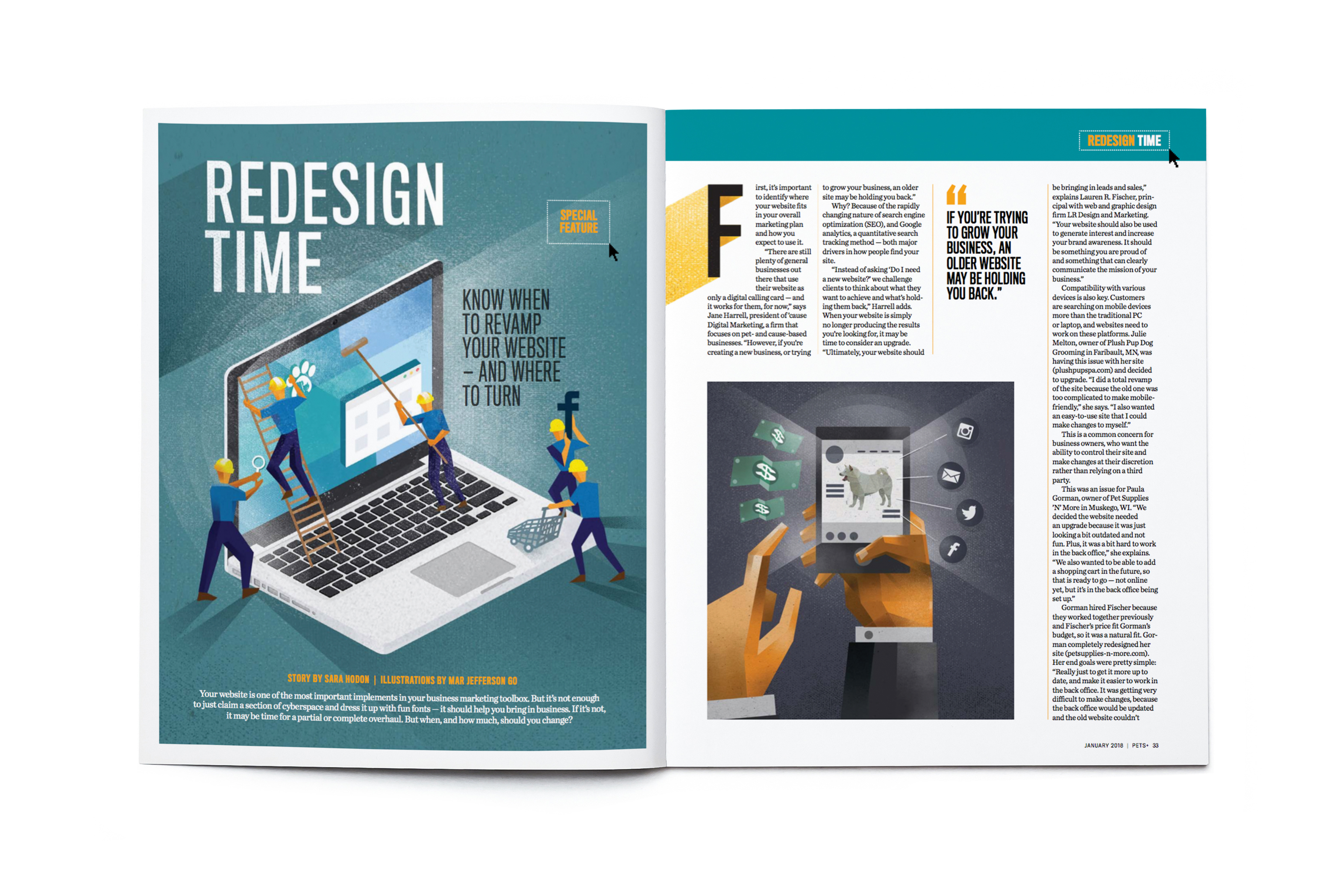 Blank open magazine isolated