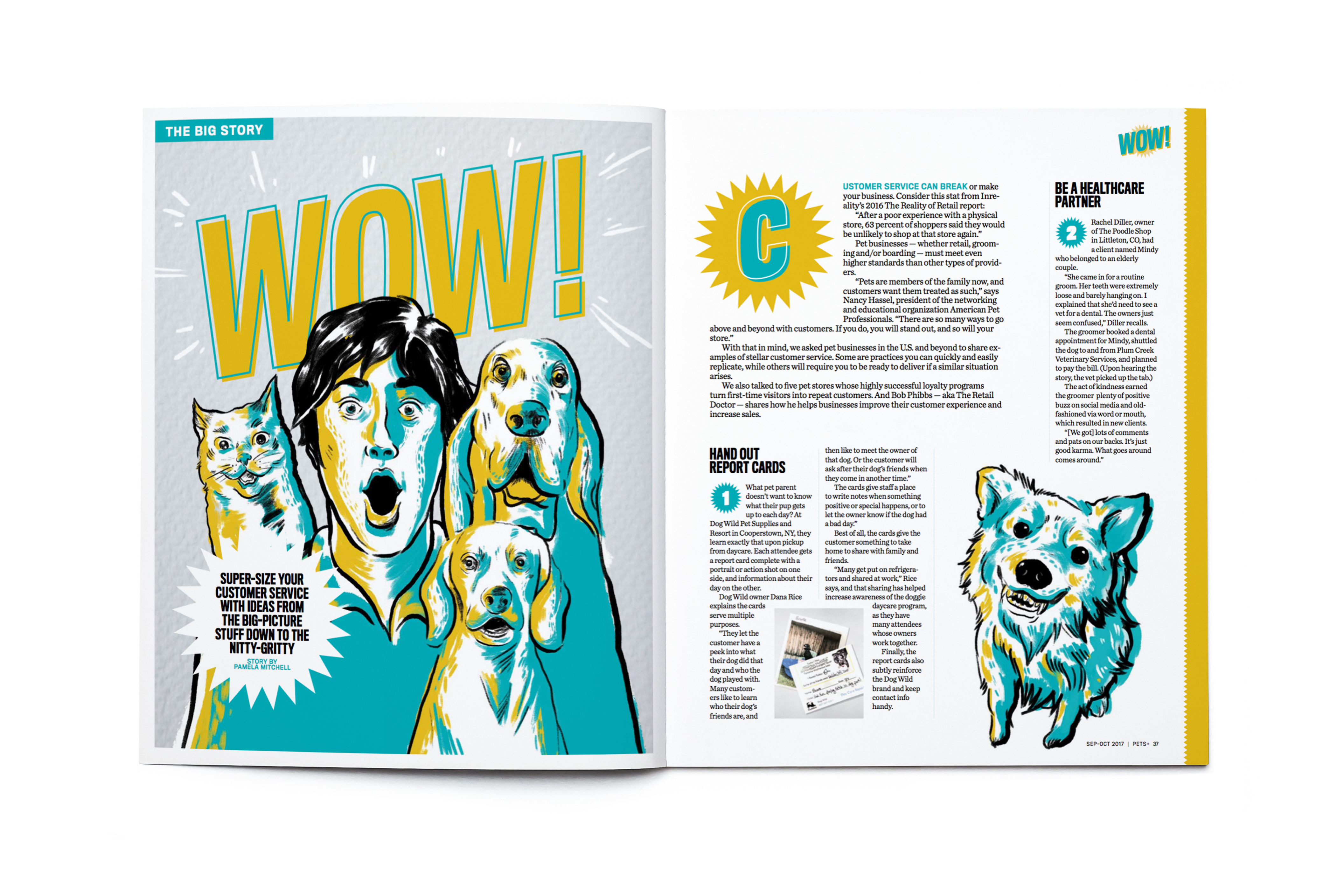 Blank open magazine isolated