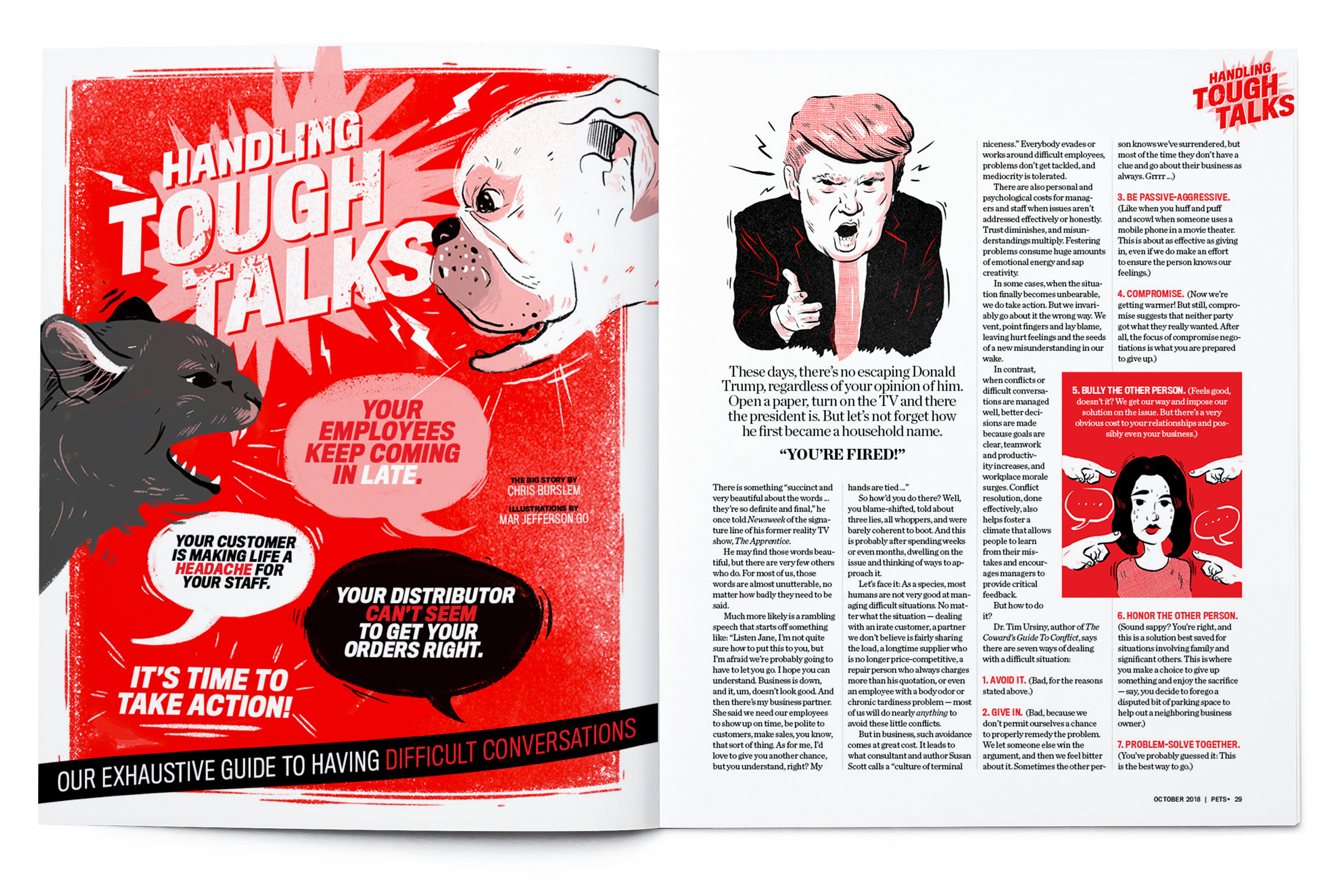 Blank open magazine isolated